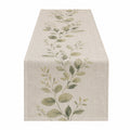 Runner da Tavolo con Motivo Foglie Verdi 150x40 cm