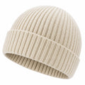 Berretto a Maglia a Coste Beige Unisex