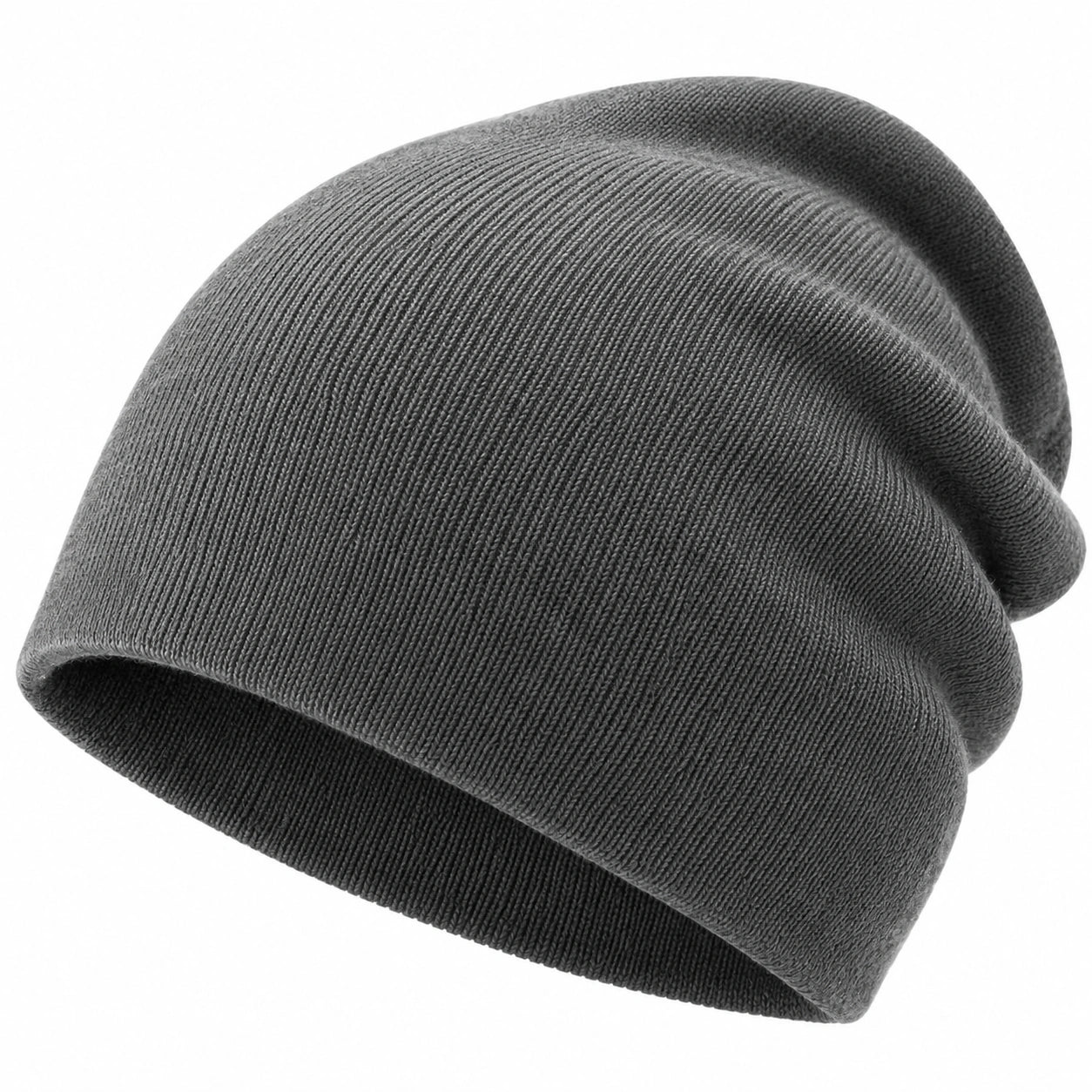 Berretto in Maglia Grigio Unisex Moda