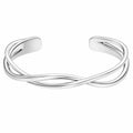 Bracciale rigido intrecciato in argento