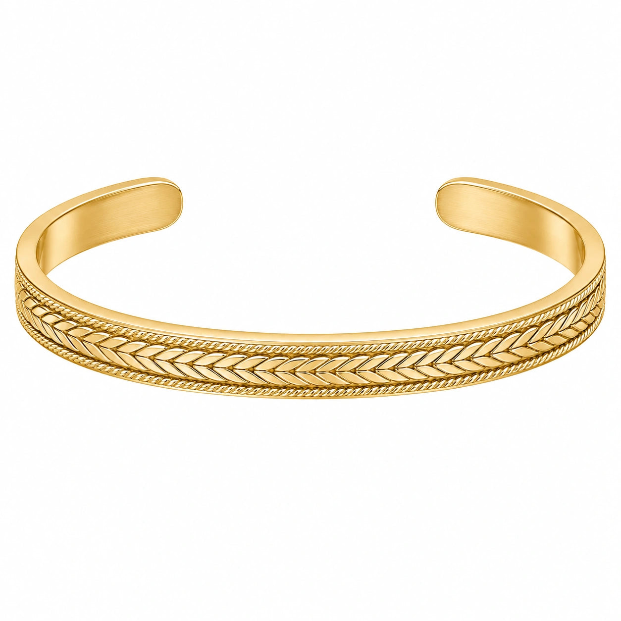 Bracciale Rigido Intagliato Placcato Oro