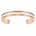 Bracciale rigido in oro rosa e madreperla