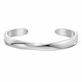 Bracciale rigido intrecciato elegante in argento