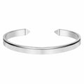 Bracciale Rigido Minimalista Argento Lucido Regolabile