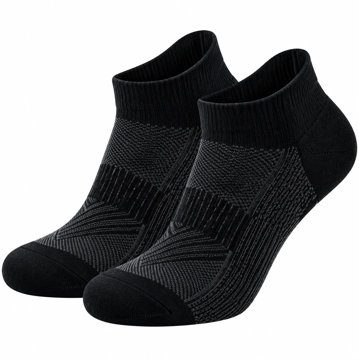 Calze Sportive Traspiranti Unisex alla Caviglia Nere