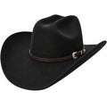 Cappello da Cowboy Nero con Cinturino Decorativo