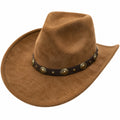 Cappello Cowboy Marrone con Fibbia Decorata