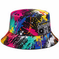 Cappello a Secchiello Multicolore con Stampa Grafica Vivace