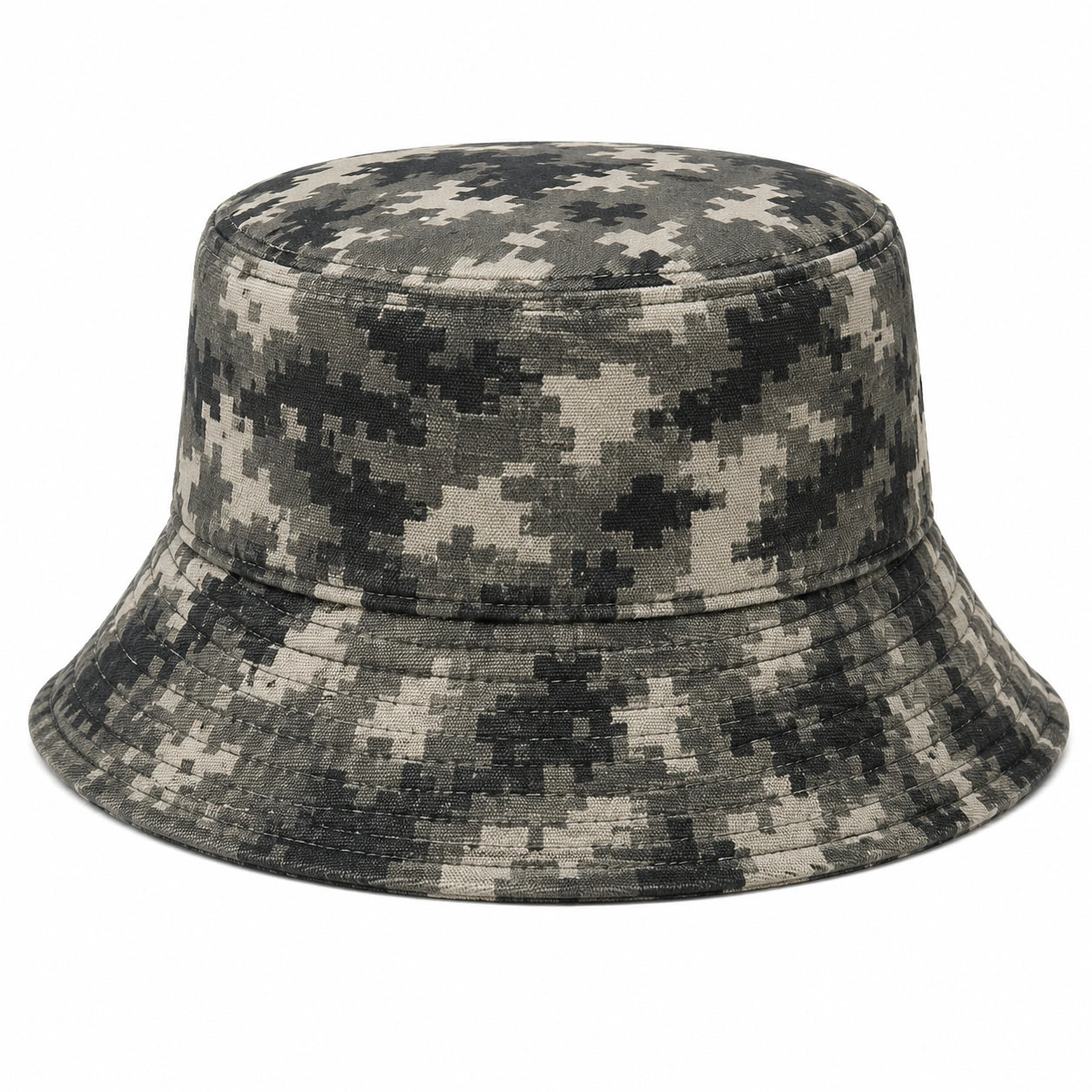 Cappello a Secchiello Mimetico Digitale Grigio/Nero