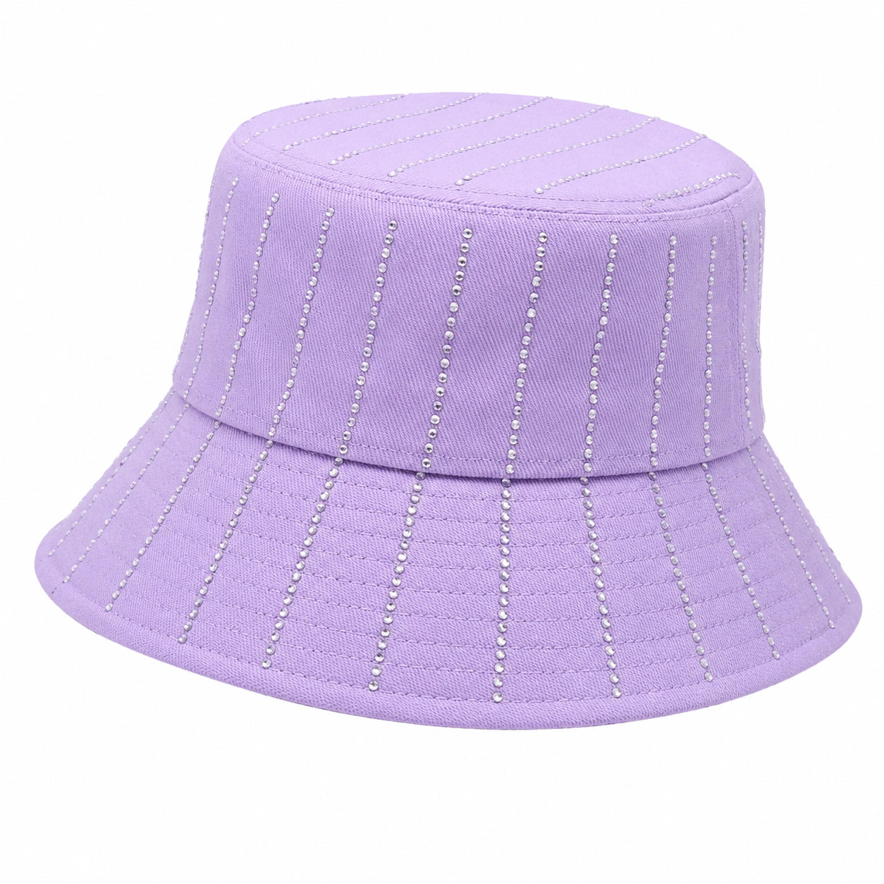 Cappello a Secchiello Viola con Strass